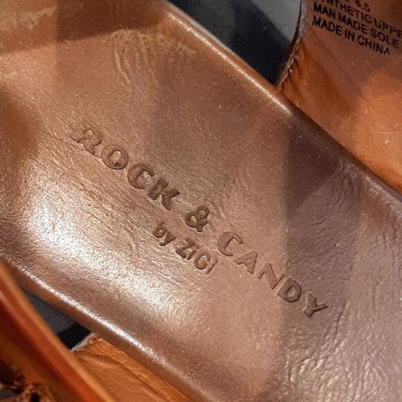 Rock & Candy Tan Ankle Strap Sandals - Picture 3 of 7